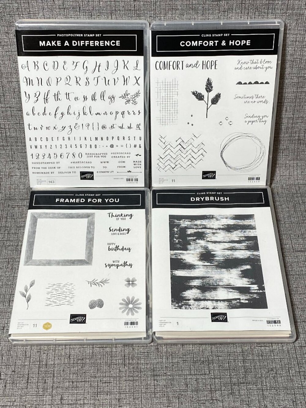 NEW Lot of 4 STAMPIN UP Rubber Cling Stamps Collection